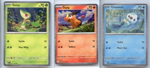 2025 Pokémon Poster Box Holo Promo Set Snivy Tepig Oshawott 001/086-021/086 - Picture 1 of 7