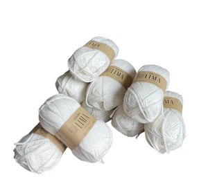 Drops Lima 10 Skeins 50 gr 109 yds ea White Uni Color Mixed Wool Alpaca Group B - Picture 1 of 12