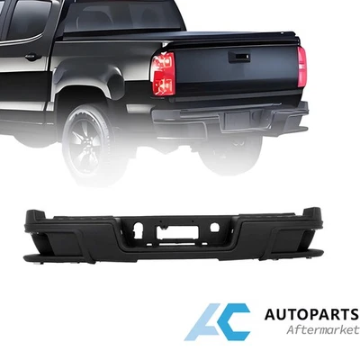 Rear Step Bumper For 2016-2022 Chevy Colorado GMC Canyon W/O Sensors Black - Image 1 of 4