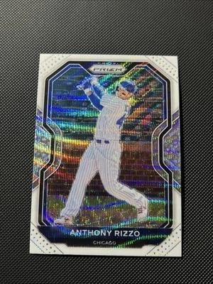Tarjeta de béisbol Prizm 2021 Anthony Rizzo White Wave #28 Foto 1 de 2