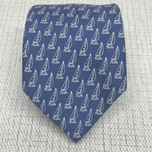 Vineyard Vines Martha's Vineyard Navy Sailboat Youth Silk Tie - Picture 1 of 5