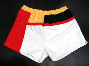 VINTAGE MACYS RETRO 1970s- 80s MENS SHORTS SIZE SMALL NEW OLD STOCK COLOUR BLOCK - Picture 1 of 16