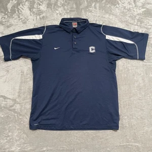 Uconn Huskies Camicia Uomo Grande Blu Nike Polo NCAA College Performance Elasticizzata - Foto 1 di 8