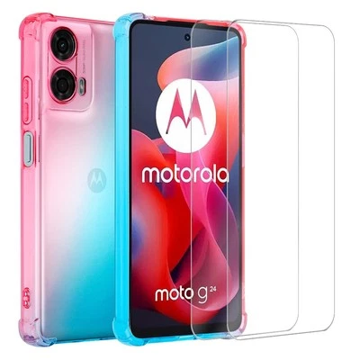 PIXFAB For Moto E15 G05 G15 E14 G04 G35 G55 G85 Case Silicone Phone Cover &Screen Glass