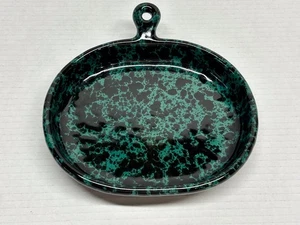 Bennington Pottery Green Agate Oval Bistro Plate With Handle - Picture 1 of 2