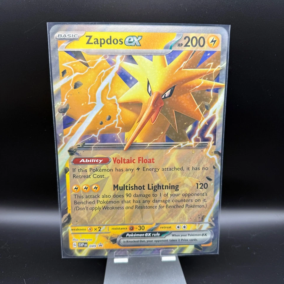Pokemon OVERSIZE JUMBO CARD | Zapdos ex | SVP 049 Black Star Promo Cosmos Holo - Image 1 of 1