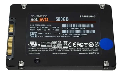 Samsung 860 EVO 500GB 2.5" SATA SSD Solid State Drive MZ-76E500 95%+ HEALTH - Image 1 of 2