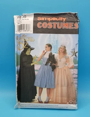 Uncut Wizard of Oz Simplicity Costume Pattern 7808 Size Womens P 12 14 16 - Image 1 of 3
