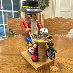 Steinbach Musical Nutcracker Clock Maker, Music Box READ! - Picture 1 of 16