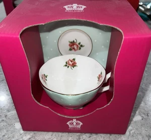 Royal Albert Polka Rose Vintage Tea Cup & Saucer 2p Set Collector Item - Picture 1 of 5