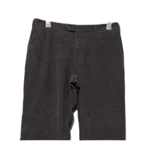 J. Hilburn Hose Herren 33x31 braun Cord Flatfront Retro Preppy Grunge Karriere - Bild 1 von 8