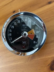 MGB Smith’s Rev Counter RVI 2418 REFURBISHED & RECALIBRATED NEGATIVE EARTH 1965- - Picture 1 of 11
