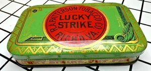 De colección Lucky Strike Cut Plug Tin Early R A Patterson Tobacco Co anuncio 4,5” x 2,5” - Imagen 1 de 8