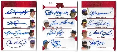 2023 Leaf Baseball Magnificent Decade 1980's-12 Auto’s RIPKEN SANDBERG+10 #1/3! - Image 1 of 2