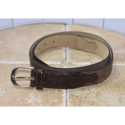 Cinturón Erreghe’ Diseñador Gamuza Cuero Tejus Talla 34 - Excelente Estado Italia Foto 1 de 4