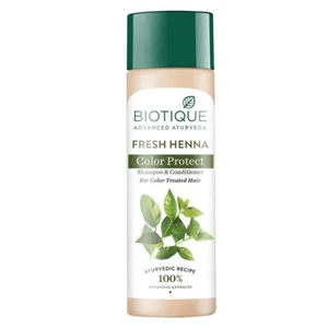 BIOTIQUE BIO HENNA LEAF FRESH TEXTURE SHAMPOO & CONDITIONER WITH COLOR (120 ML) - Picture 1 of 1