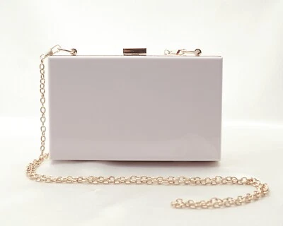 Bolso sin asas caja acrílica nupcial blanco - Regalo para ducha nupcial etc. Foto 1 de 2