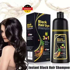 Shampoo tintura capelli nero naturale per donna e uomo istantaneo 3 in 1 colore capelli shampoo - Foto 1 di 16