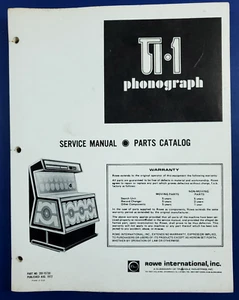 Rowe Jukebox Phonograph TI-1 Service Manual und Teilekatalog Vintage - Bild 1 von 7