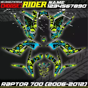Compatible Yamaha Raptor 700 700R 2006-2012 Kit Graphics Decals Stickers YR7-SKL - Picture 1 of 2
