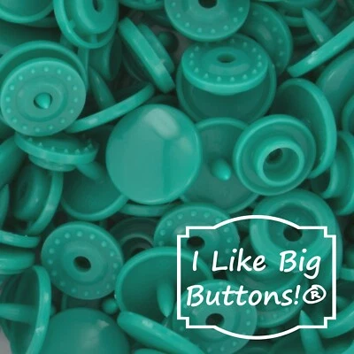 KAM Plastic Snaps: G109 Emerald Green-Size 20/T5-No Sew Snap Buttons DIY Sewing - Image 1 of 4