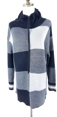 Suéter T By Talbot’s Para Mujer’s Cuello Embudo Cuadros Búfalo Cordón a Cuadros Foto 1 de 4