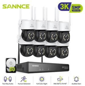 SANNCE 5MP Wifi PT Cámara de Vigilancia Set Radio Visión Nocturna a Color Audio Bidireccional - Imagen 1 de 26