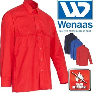 Mens Wenaas Flame Fire Retardant Industry Shirt Work Workwear Anti static Cotton - Picture 1 of 5