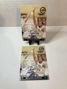 Devean George 1999-00 Press Pass Authentics Autographs Auto Lot of 2 Mavs Lakers