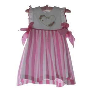 Eleanor Rose Valentine Embroidery Remy Dress. Size 7/8 - Picture 1 of 11