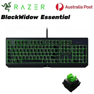 Razer Blackwidow Essential Mechanical Gaming Keybord Wired 104 Keys Backlit LED - Picture 1 of 10