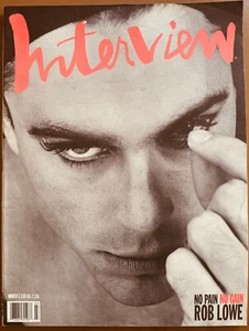 INTERVIEW MAGAZINE -- MARCH 1990 -- ROB LOWE COVER - Picture 1 of 2