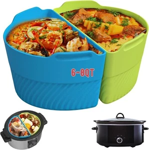 Silicone Slow Cooker Liners Compatible With 6-8QT Crock-B3 - Picture 1 of 6