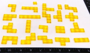 2008 Blokus Board Game Replacement All 21 Yellow Tile Pieces Only Tetris - Picture 1 of 2