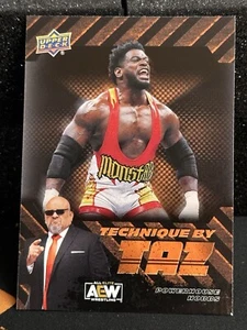 2024 UPPER DECK AEW Technique by Taz TBT-9 Powerhouse Hobbs - Picture 1 of 2