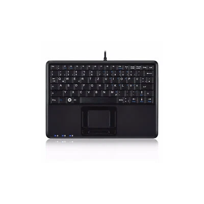 Perixx PERIBOARD-510 H PLUS FR, Mini USB-Tastatur, Touchpad, Hub, schwarz - Bild 1 von 2