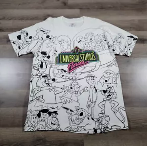 Vintage 90s Universal Studios Shirt Size XL All Over Print Scooby Rare USA Made - Picture 1 of 16
