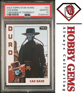CAD BANE PSA 10 2023 Topps Star Wars Throwback Thursday TBT #22 C4 - Picture 1 of 2