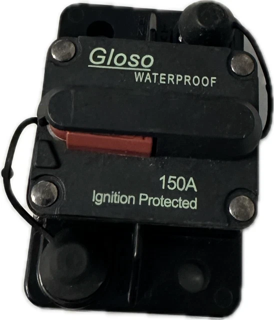 Gloso Waterproof 150A Ignition Protected Hi-Amp Circuit Breaker