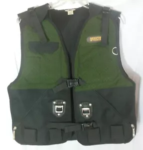 Duluth Hunting/Bird/Fishing/Utility Vest M/L Black Green Front Clip Belts NWOT - Picture 1 of 5
