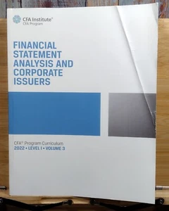 Financial Statement Analysis & Corporate Issuer CFA Program Curriculum LV 1 VOL3 - Picture 1 of 24