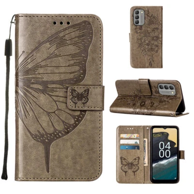 For Nokia X30 C12 G400 G11 Butterfly Flip Card Wallet Leather Phone Case Cover - Image 1 of 4
