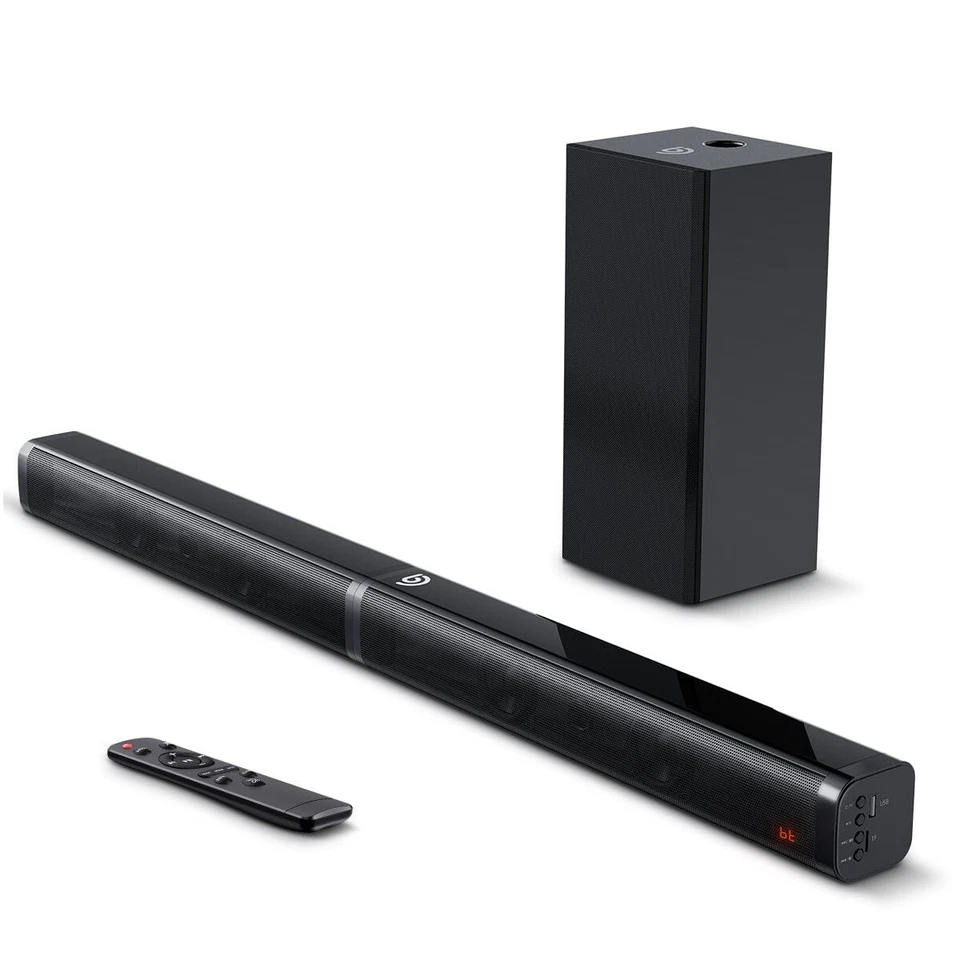 Bomaker Tapio V Soundbar Subwoofer 2.1 Kanal 100W USB Bluetooth 5.0 Schwarz - Bild 1 von 4