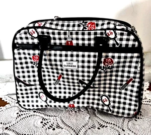 Lulu Guinness Rose Checkered Cosmetic Bag - Picture 1 of 3
