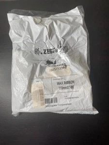 ZEBRA 10031723SP Nastro cera nera 110 mm x 74 mm 3 rotoli NUOVO - Foto 1 di 3