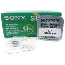 Sony 377 Célula de Botón 1.55 V Batería para Reloj (SR626SW)