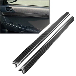Carbon Fiber Interior Door Decorative Panel Trim For Mitsubishi Lancer 2008-2015 - Picture 1 of 10