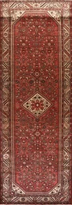Vintage Geometric Hamadan 11 ft. Runner Rug Hand-knotted Traditional 4x11 - Picture 1 of 12