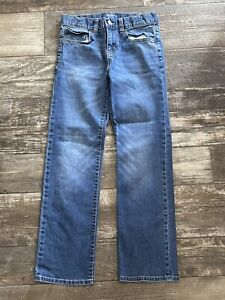 Old Navy Pants Boys Size Large (10-12) Navy Blue Straight Built In Flex