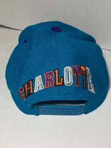 Vintage Charlotte Hornets Classic Logo Snapback Hat NBA Lamelo Strap Back Wool - Picture 1 of 3
